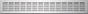 Grille d'aération aluminium anodisé, L.50 x l.8 cm