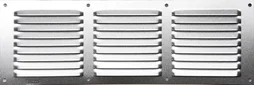 Grille d'aération aluminium anodisé, L.10 X L.30 Cm
