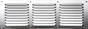 Grille d'aération aluminium anodisé, L.10 X L.30 Cm