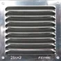 Grille d'aération acier inoxydable naturel, L.10 X L.10 Cm