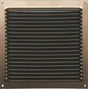 Grille d'aération aluminium laqué, L.17 X L.17 Cm
