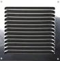 Grille d'aération acier inoxydable naturel, L.15 X L.15 Cm