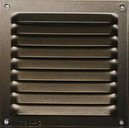 Grille d'aération aluminium laqué, L.10 X L.10 Cm