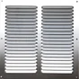 Grille d'aération aluminium anodisé, L.30 X L.30 Cm