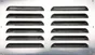Grille d'aération aluminium naturel, L.30 X L.50 Cm