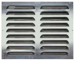 Grille d'aération aluminium naturel, L.40 X L.50 Cm