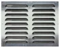 Grille d'aération aluminium naturel, L.40 X L.50 Cm