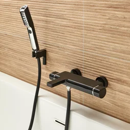 Mitigeur thermostatique de baignoire noir mat, SENSEA Neo