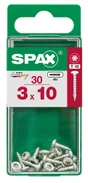 Lot De 30 Vis Acier Tête Cylindrique Bombée Spax, Diam.3 Mm X L.10 Mm
