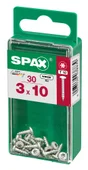 Lot De 30 Vis Acier Tête Cylindrique Bombée Spax, Diam.3 Mm X L.10 Mm