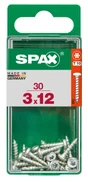 Lot De 30 Vis Acier Tête Cylindrique Bombée Spax, Diam.3 Mm X L.12 Mm