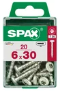 Lot De 20 Vis Acier Tête Ronde Pozidriv Spax, Diam.6 Mm X L.30 Mm