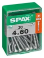 Lot De 30 Vis Acier Tête Autofraisée Plate Spax, Diam.4 Mm X L.60 Mm
