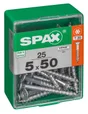 Lot De 25 Vis Acier Tête Autofraisée Plate Spax, Diam.5 Mm X L.50 Mm
