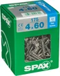 Lot De 175 Vis Inox Tête Fraisée Torx Spax, Diam.4 Mm X L.60 Mm