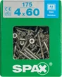 Lot De 175 Vis Inox Tête Fraisée Torx Spax, Diam.4 Mm X L.60 Mm