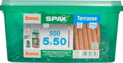 Lot De 550 Vis Terrasse Inox Tête Cylindrique Étoile Spax, Diam.5 Mm X L.50 Mm