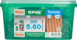 Lot De 500 Vis Terrasse Acier Tête Cylindrique Spax, Diam.5 Mm X L.60 Mm