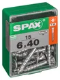 Lot De 15 Vis Acier Tête Autofraisée Plate Spax, Diam.6 Mm X L.40 Mm