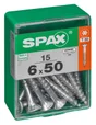 Lot De 15 Vis Acier Tête Autofraisée Plate Spax, Diam.6 Mm X L.50 Mm