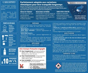Peinture bois extérieur Climats extrêmes® V33, vert basque brillant 0.5 l