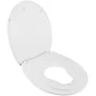 Abattant déclipsable avec frein de chute plastique thermosouple Family blanc-bla