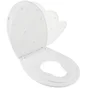 Abattant déclipsable avec frein de chute plastique thermosouple Family blanc-bla