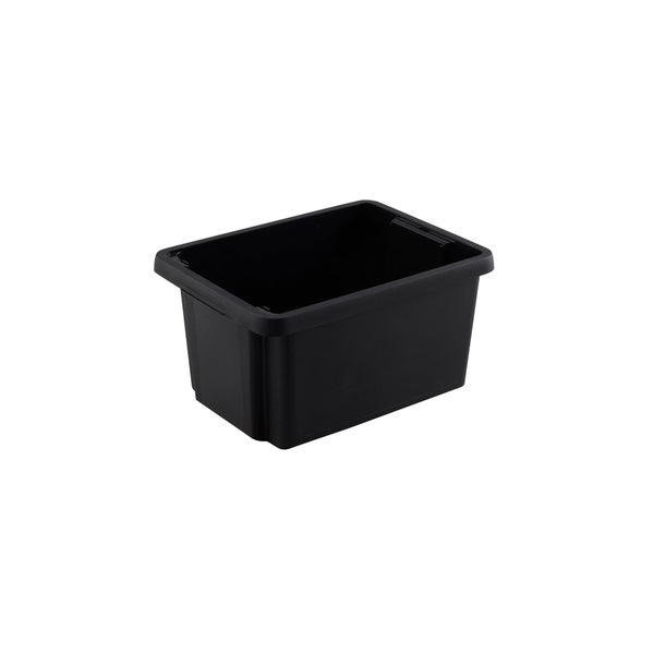 Bac de rangement empilable superposable, 16 L noir