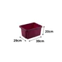 Bac de rangement empilable superposable de 16 L, rose
