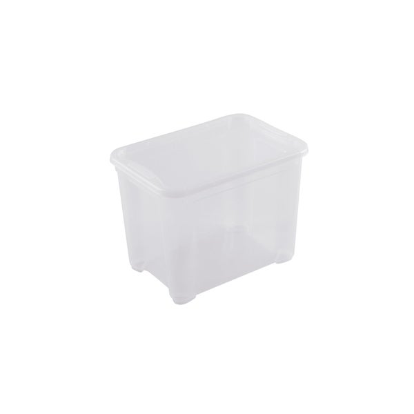 Bac de rangement polypropylène de 20 L, transparent
