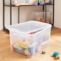 Bac de rangement transparente l.55.5 x P.39 x H.28.5 cm