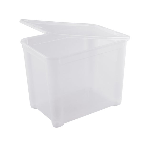 Bac de rangement polypropylène de 65 L, transparent