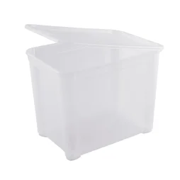 Bac de rangement polypropylène de 65 L, transparent