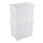 Bac de rangement polypropylène de 65 L, transparent