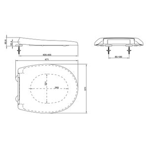 Abattant déclipsable frein de chute plastique thermodur Click & clean blanc