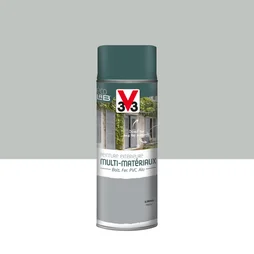 Peinture Aérosol Extérieur Multi-Matériaux V33, Aluminium Métallisé, 0.4 L