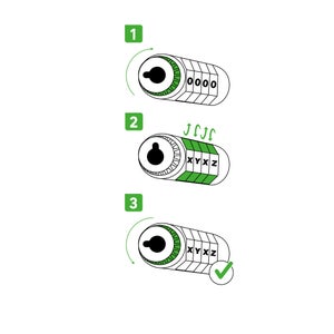 Câble antivol avec combinaison STANDERS, L.1.6 m x Diam.12 mm