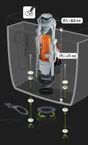 Mécanisme Chasse D'Eau Étrier, Double Poussoir, Equation