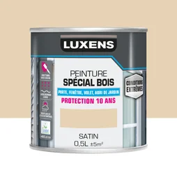 Peinture Bois Extérieur / Intérieur Satin Ivoire Clair Luxens 0.5 L