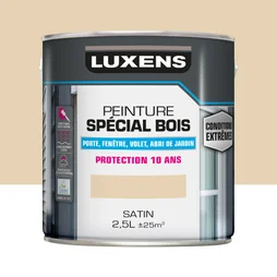 Peinture Bois Extérieur / Intérieur Satin Ivoire Clair Luxens 2.5 L