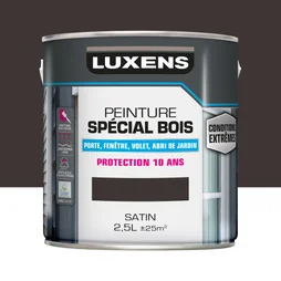 Peinture Bois Extérieur Conditions Extrêmes Luxens, Brun Gris Satiné 2.5 L