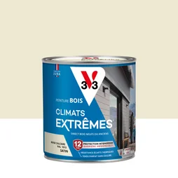 Peinture Bois Extérieur Climats Extrêmes® V33, Beige Calcaire Satiné 0.5 L