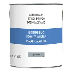 Peinture Bois Extérieur, Gris Satiné 2.5 L