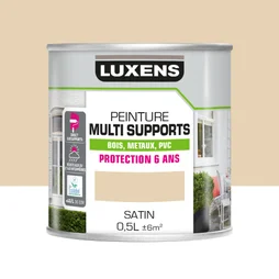Peinture multimatériaux Extérieur Luxens Ivoire Clair Satiné 0.5 L