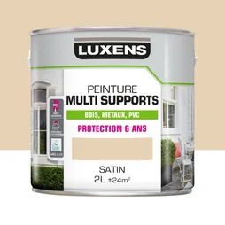 Peinture multimatériaux Extérieur Luxens Ivoire Clair Satiné 2 L