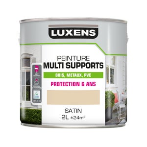 Peinture multimatériaux Extérieur Luxens Ivoire Clair Satiné 2 L