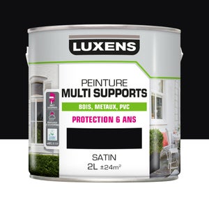 Peinture multimatériaux Extérieur Luxens Noir Satiné 2 L