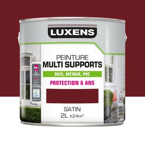 Peinture multimatériaux Extérieur Luxens Rouge Basque Satiné 2 L