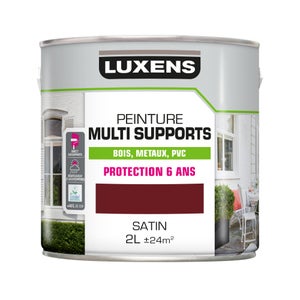 Peinture multimatériaux Extérieur Luxens Rouge Basque Satiné 2 L