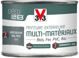 Peinture multimatériaux Extérieur Décolab® V33 Gris Bleuté Satiné 0.125 L